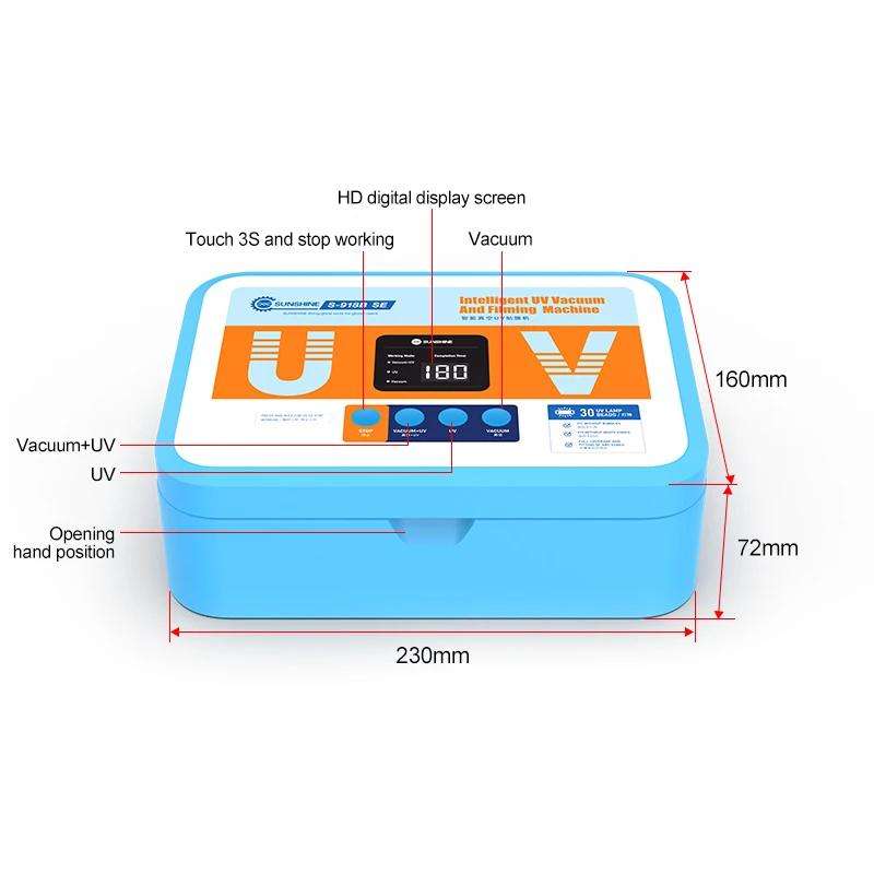 SUNSHINE S-918B SE Intelligent UV Light Curing Film Vacuum Laminator UV Curing + Vacuum Holding Mach