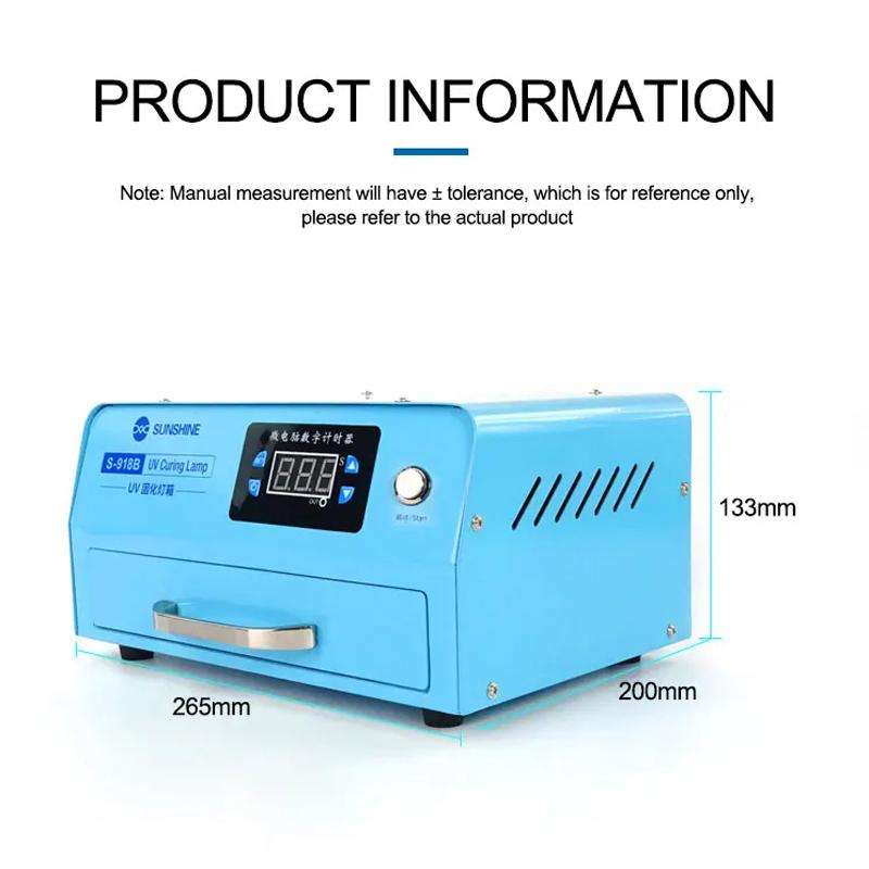 SUNSHINE S-918B UV Curing Filming Box LED High-Power UV Mobile Phone Curved Screen Optical Shadowles