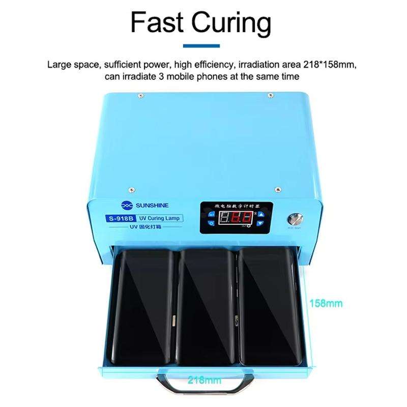 SUNSHINE S-918B UV Curing Filming Box LED High-Power UV Mobile Phone Curved Screen Optical Shadowles