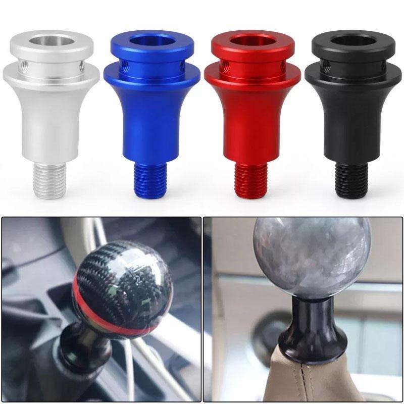 For M12 x 1.25 Car Modified Gear-Head Thread Converter Gear Lever Adapter(Silver)