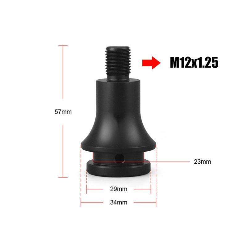 For M12 x 1.25 Car Modified Gear-Head Thread Converter Gear Lever Adapter(Silver)