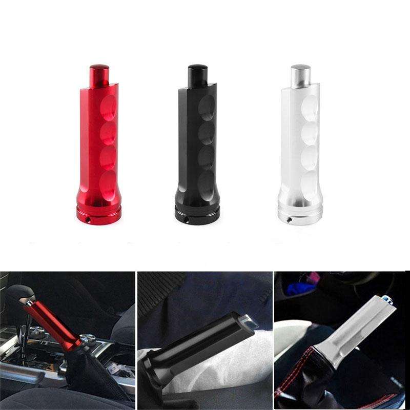 Car Modified Sluminum Slloy Handbrake Cover Universal Handbrake Handle Protector(Black)