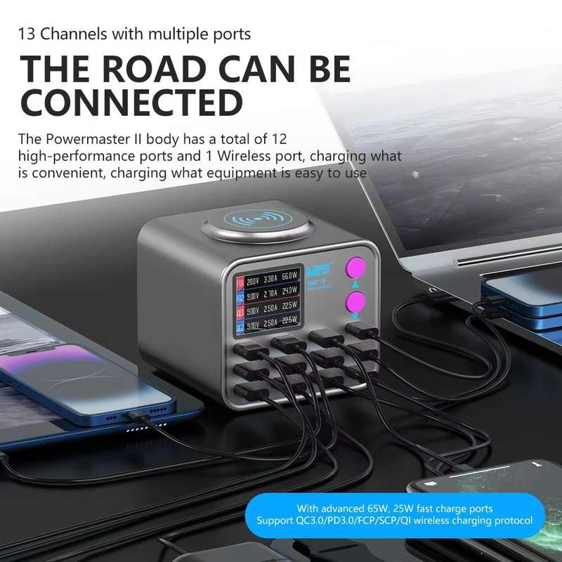MaAnt DianBa No.2 USB Multi-port Mobile Phone Repair Desktop Charging Station EU Plug