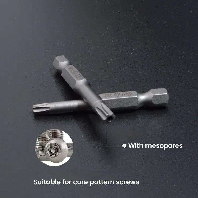 WEILIGU 5pcs 50mm T7 Magnetic S2 Pneumatic Air Bit Electric Drill Plum Blossom Head With Center Hole