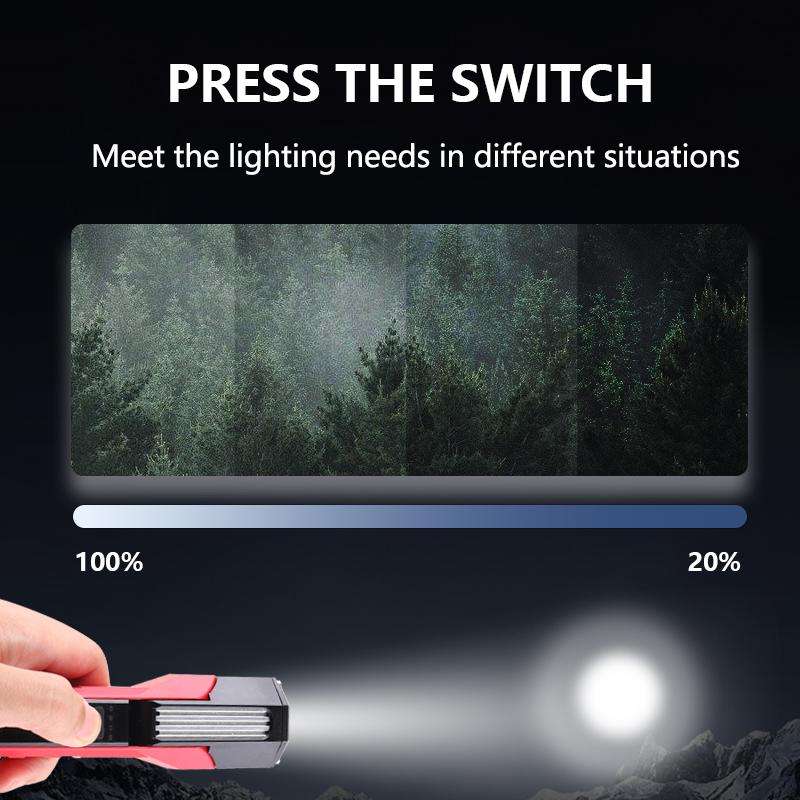 Magnet-Hook COB Rotating Strong Light Emergency Work Light(Red)