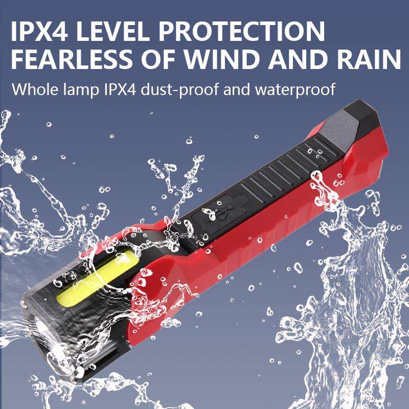 Magnet-Hook COB Rotating Strong Light Emergency Work Light(Red)