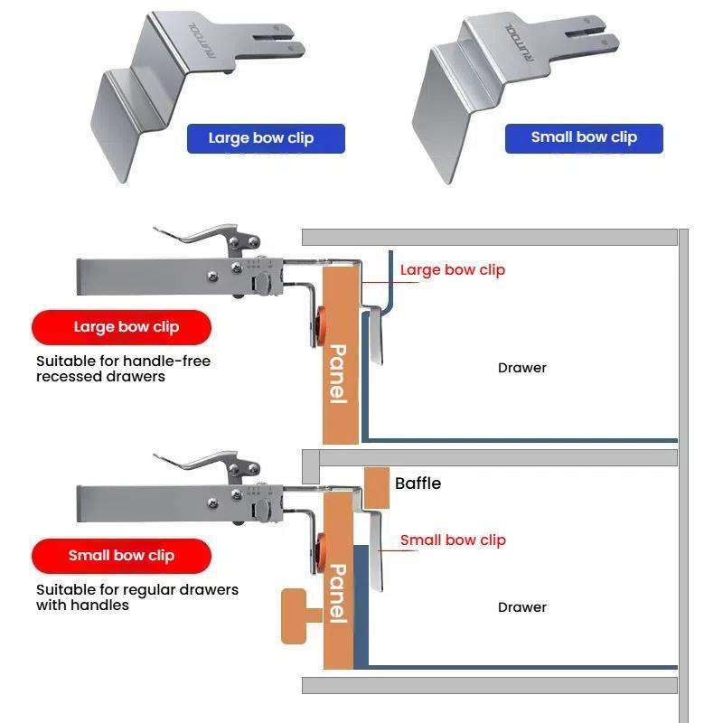 RUITOOL Stainless Steel Push Quick Drawer Clamp Adjustable Telescopic Woodworking Fixture Clamps, Sp