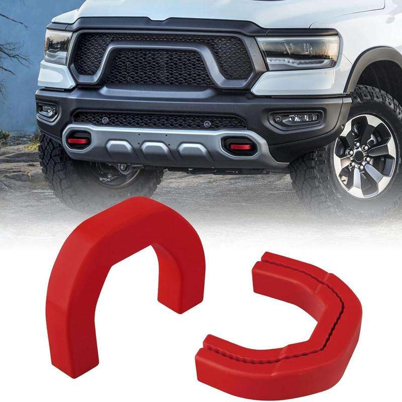 For Dodge RAM 1500 Car Trailer Front Hook Cover(Red)