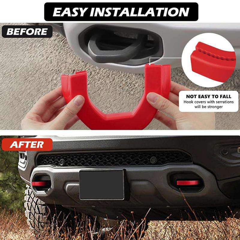 For Dodge RAM 1500 Car Trailer Front Hook Cover(Red)