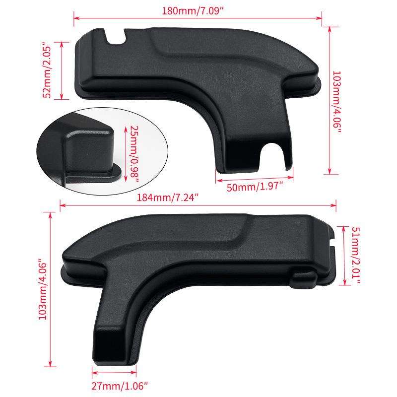 For Jeep Wrangler JL Rear Window Cable Decorative Cover(Black)