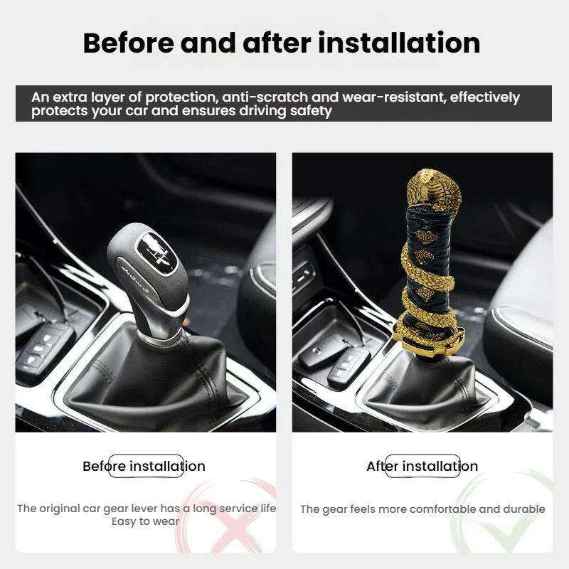 Universal Car Short Cobra Gear Knob Modification(Gold)
