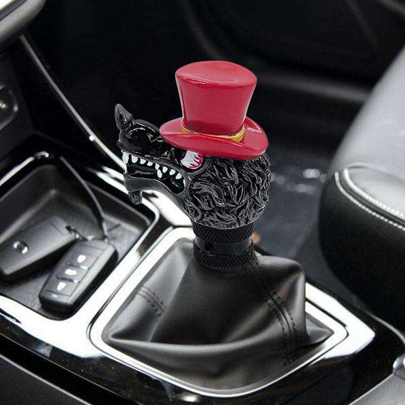 Wolf Head Detachable Car Manual Gear Lever Modification(Green)
