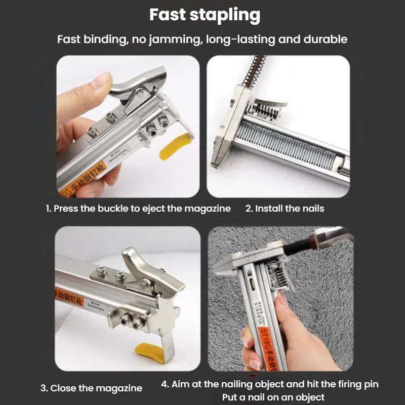 Manual Wire Trough Steel Nail Cement Nail Tool, Specifications: ST18