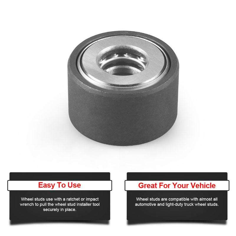 22800 Wheel Bolt Installer For Most Cars And Light Trucks, Style: Black With 3 Nuts