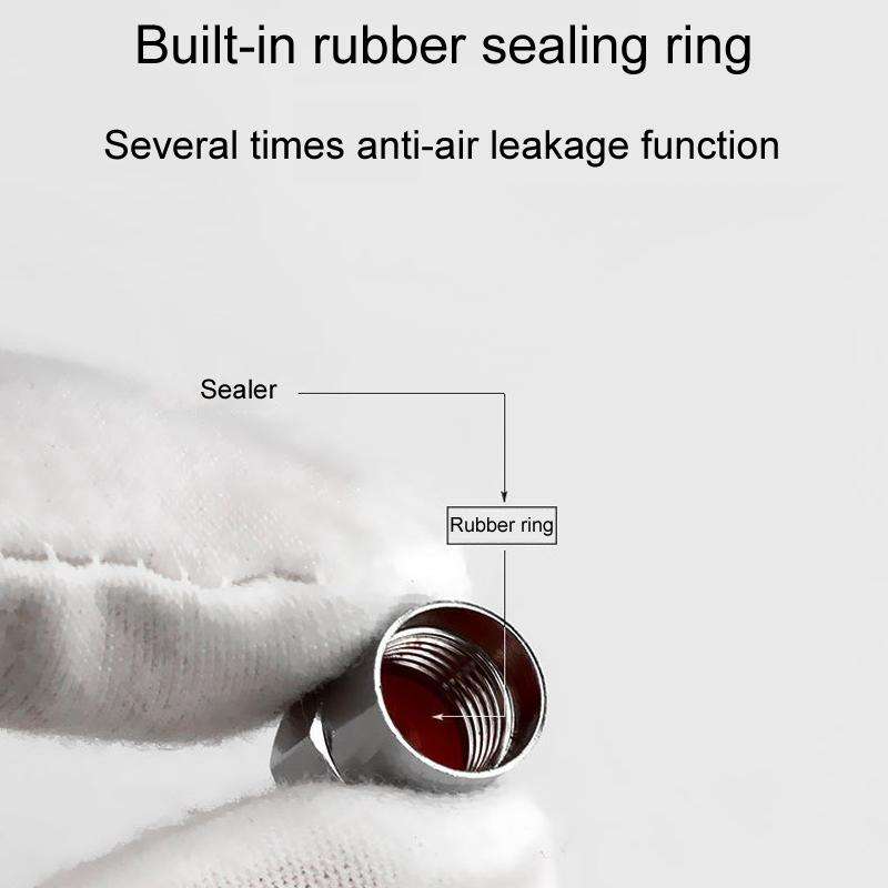 2 Sets Car Modification Aluminum Tire Valve Caps, Style: Red Logo