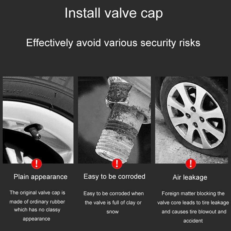 2 Sets Car Modification Aluminum Tire Valve Caps, Style: Red Logo