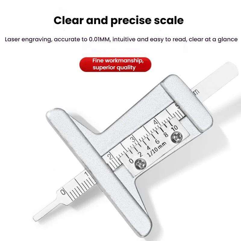 0-50mm Stainless Steel Tire Tread Depth Gauge(A1286)