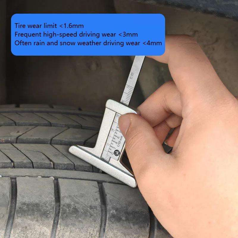 0-50mm Stainless Steel Tire Tread Depth Gauge(A1286)