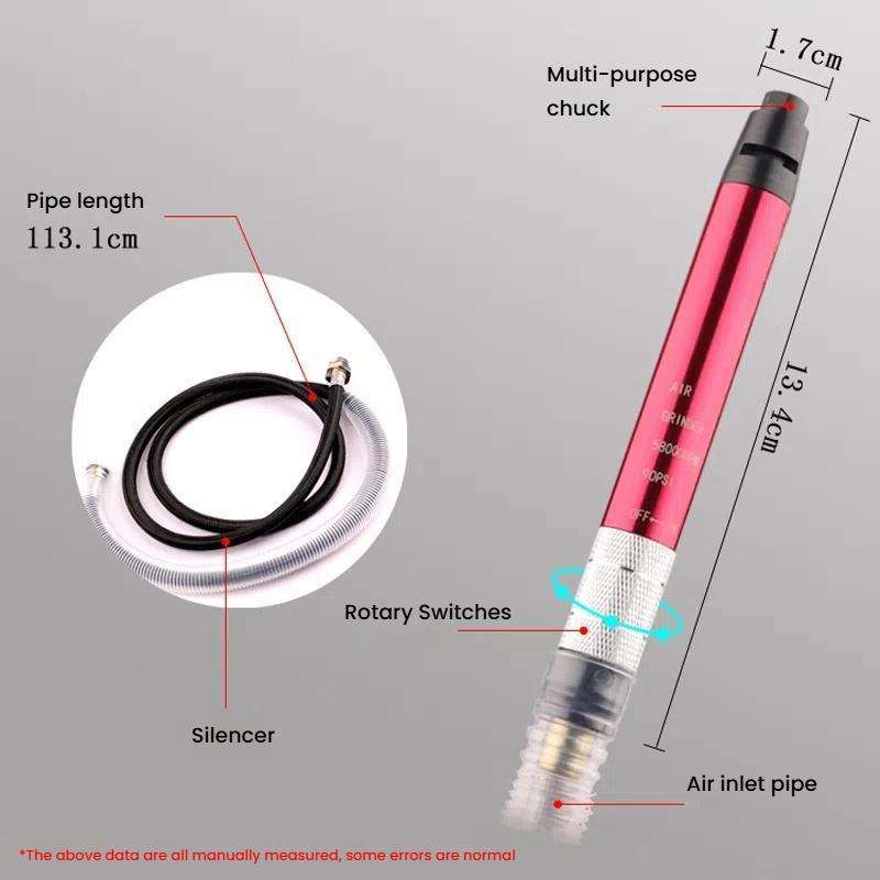 17 In 1 High-Speed Air Micro Die Grinder Kits Pneumatic Tool Small Engraving Pen Pneumatic Polishing