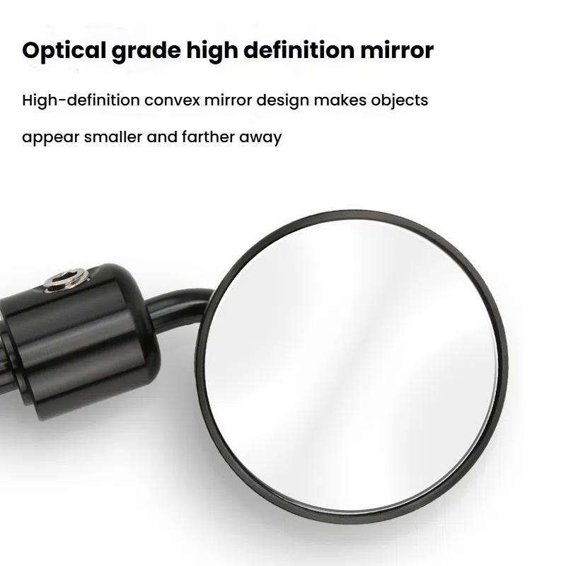 2pcs /Set Motorcycle Rearview Mirror Modified Retro Folding Round E-Bike Universal Reversing Mirror