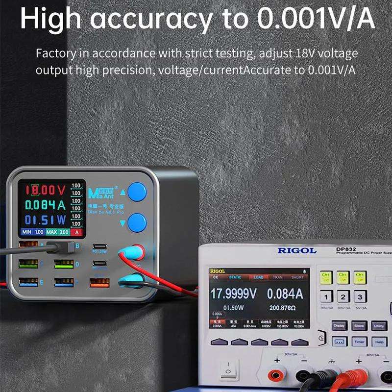 MaAnt DianBa No.1 Pro Multi-port Charger 9-ports With Digital Display Power Wireless Charger EU Plug