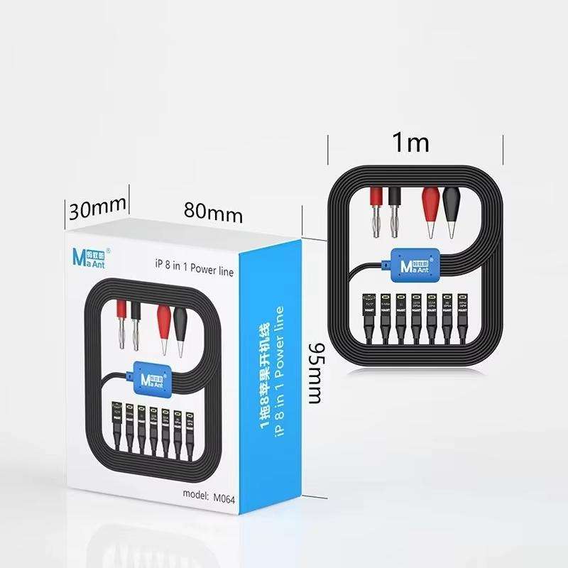 For Apple 7-16 Series Cell Phones MaAnt M064 1M 8 In 1 Power On Cable Flex Testing Line