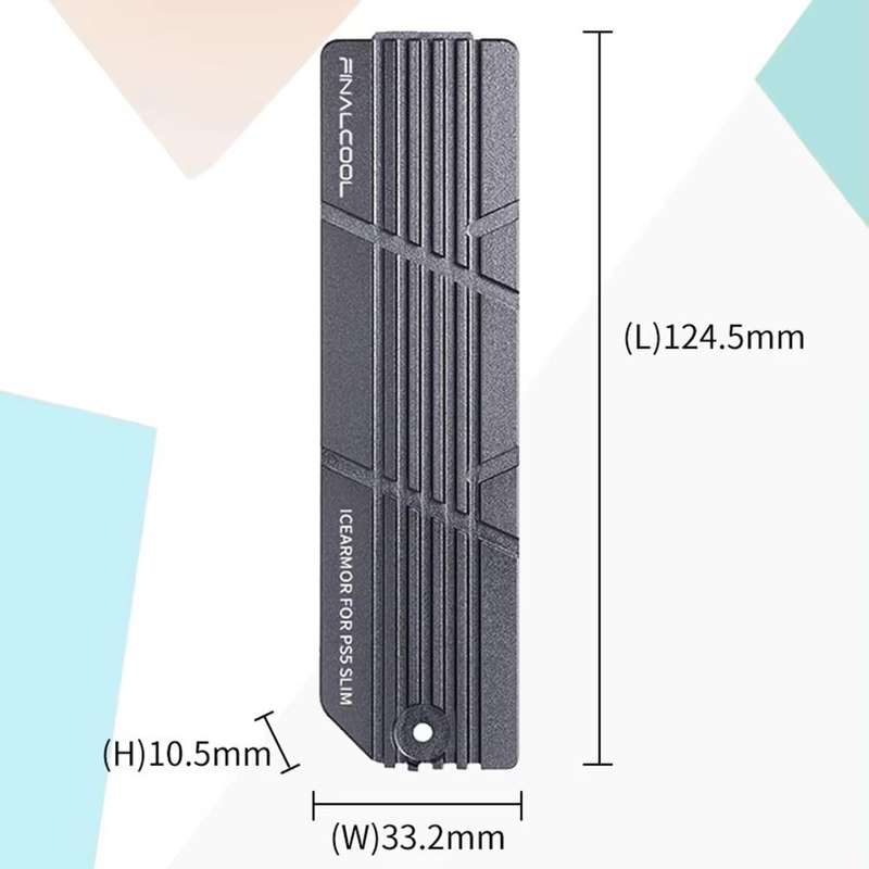 For PS5 Slim / Pro FinalCool M.2 2280 NVME SSD Radiator Integrated Aluminum Alloy Heatsink(Silver)
