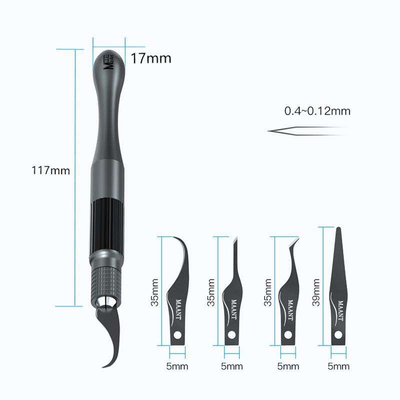 MaAnt MY-102 4 In 1 Blade Pry IC / CPU Hard Disk Blade Cell Phone Motherboard Repair Scraping Gum De