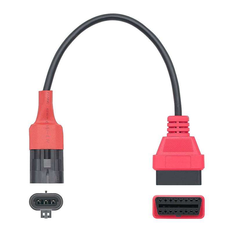 For SYM SANYANG Motorcycle OBD Cable 3Pin To OBD2 16Pin Diagnostic Adapter Scanner Extension Cable