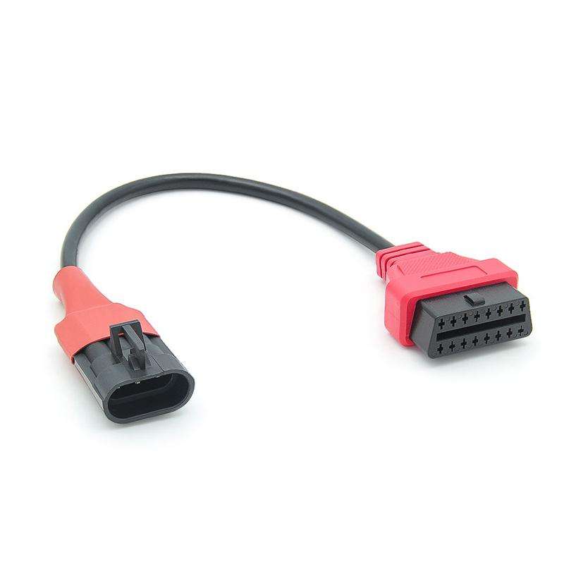 For SYM SANYANG Motorcycle OBD Cable 3Pin To OBD2 16Pin Diagnostic Adapter Scanner Extension Cable