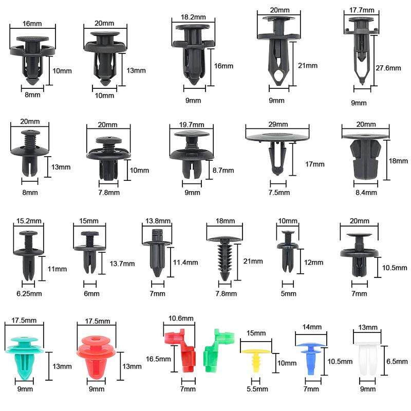 680pcs /Set Car Retainer Clips Fasteners Remover Kit Automotive Clips Set