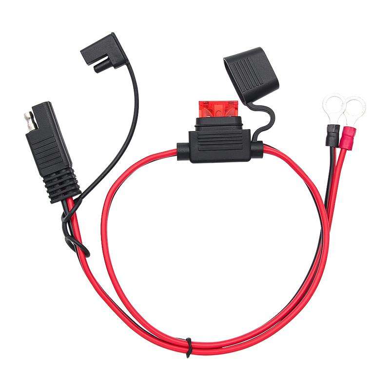 60cm O-Terminal to SAE Power Cable With Fuse Battery Charger Extension Adapter Wire