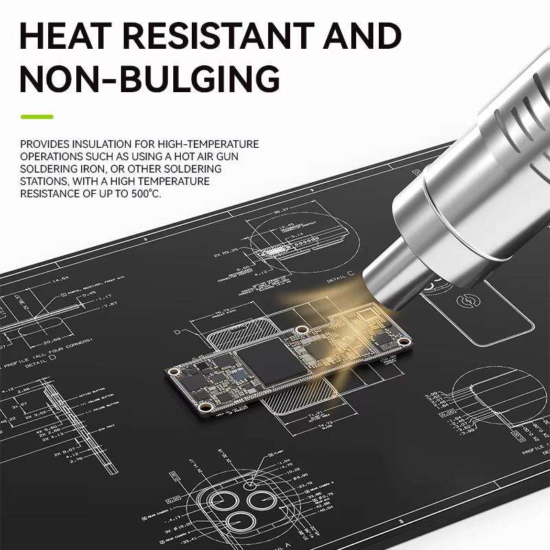 LUOWEI M3 27 inch Cell Phone Computer Repair Workbench Heat Insulation Mat High Temperature Resistan