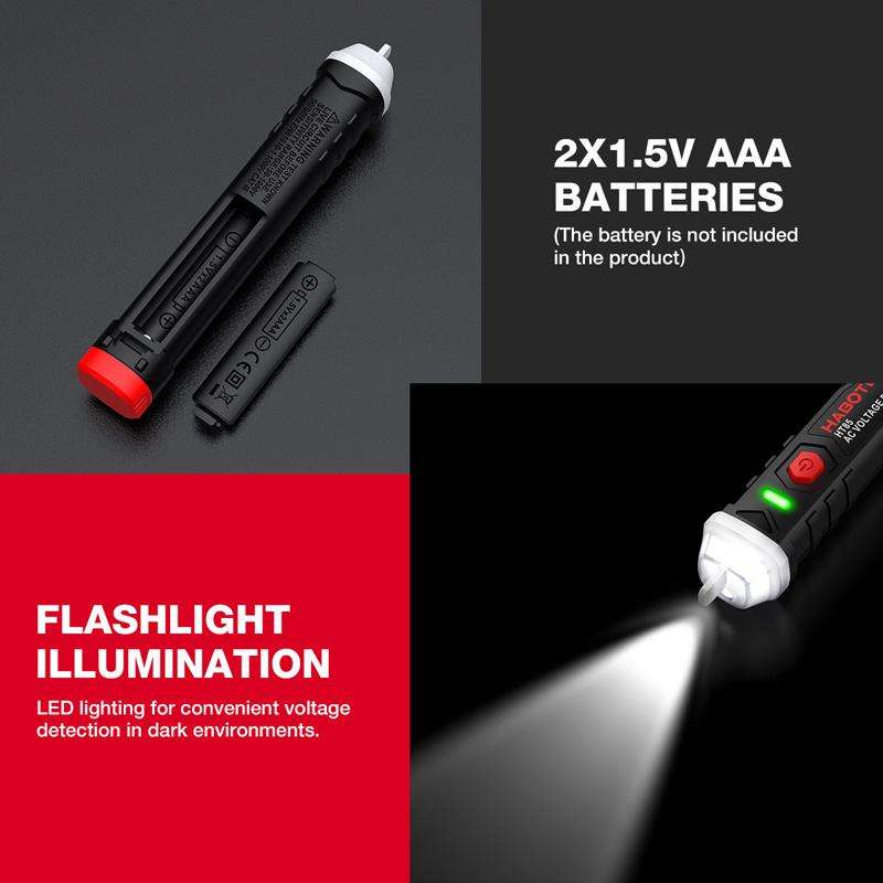 HABOTEST HT85 Non-Contact Electricity Tester AC Voltage Detector(Black Red)
