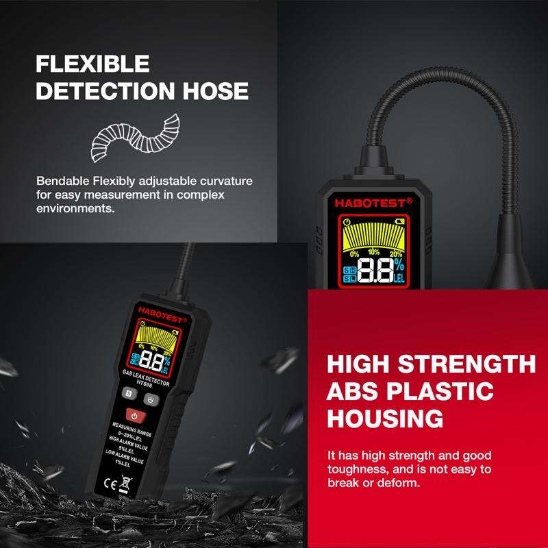 HTBOTEST HT608 Combustible Gas Detector Gas Natural Gas Detection Alarm