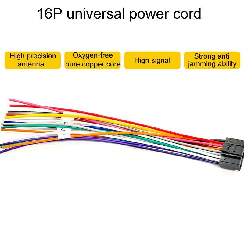 6pcs / Set Palminfo Android Navigation Cable 7-Heads Audio Cable 16 Pin Power Cord GPS Antenna 4 Pin