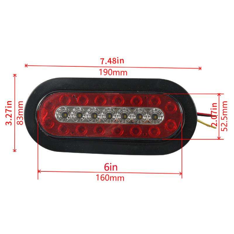 6 Inch Trailer Taillight 12V Multi-function RV Width Light, Specifications: 1pc