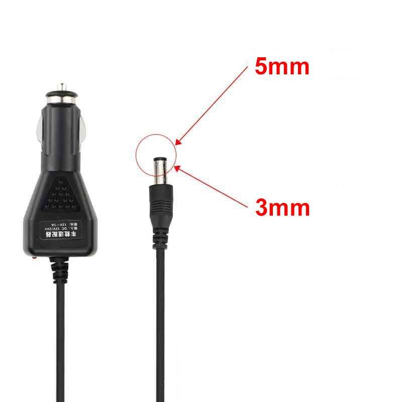 For Baofeng Intercom 3mm Car Charging Cable 12V-24V Cars Trucks Universal Cigarette Lighter Cable