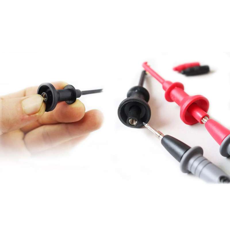 1pair Universal Multimeter Extended Telescopic Test Hook(4mm Straight Plug)