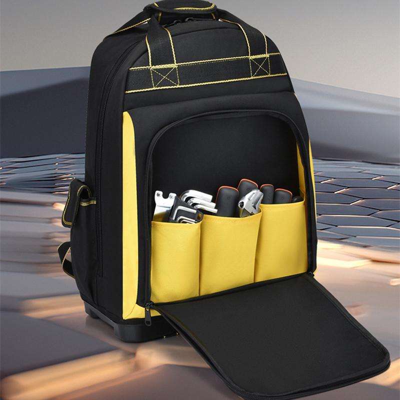 Multifunctional Oxford Cloth Tool Shoulder Bag Electrician Bag(Black)