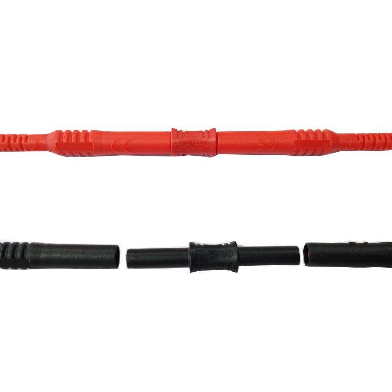 4mm Banana Adapter Multimeter Extension Cable Straight-through Connector(Black)