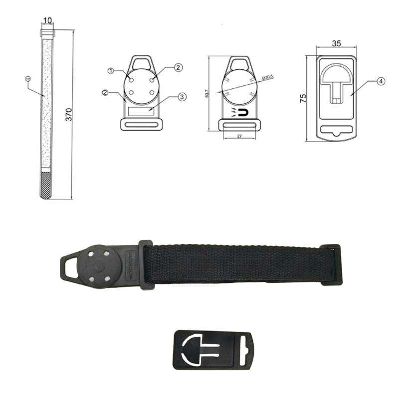 3pcs /Set Universal Digital Multimeter Portable Magnetic Lanyard(BC0006012700)