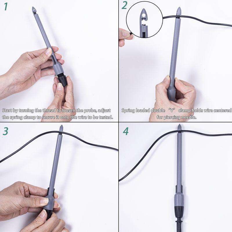 Banana Plug Multimeter Non-Destructive Piercing Probe(4mm Jack)