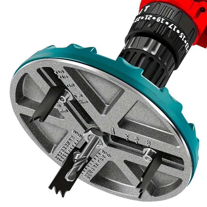 Woodworking Multi-Function Adjustable Hole Opener Gypsum Board Plastic Hole Punching Tool(Box Packag