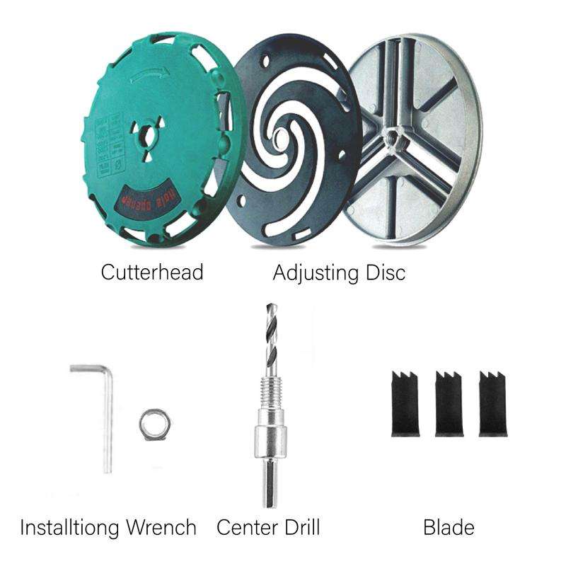 Woodworking Multi-Function Adjustable Hole Opener Gypsum Board Plastic Hole Punching Tool(Box Packag