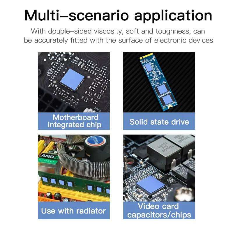 MaAnt DR-03 100pcs /Box Insulating Thermal Conductive Silicone Spacer CPU Thermal Spacer(Blue)