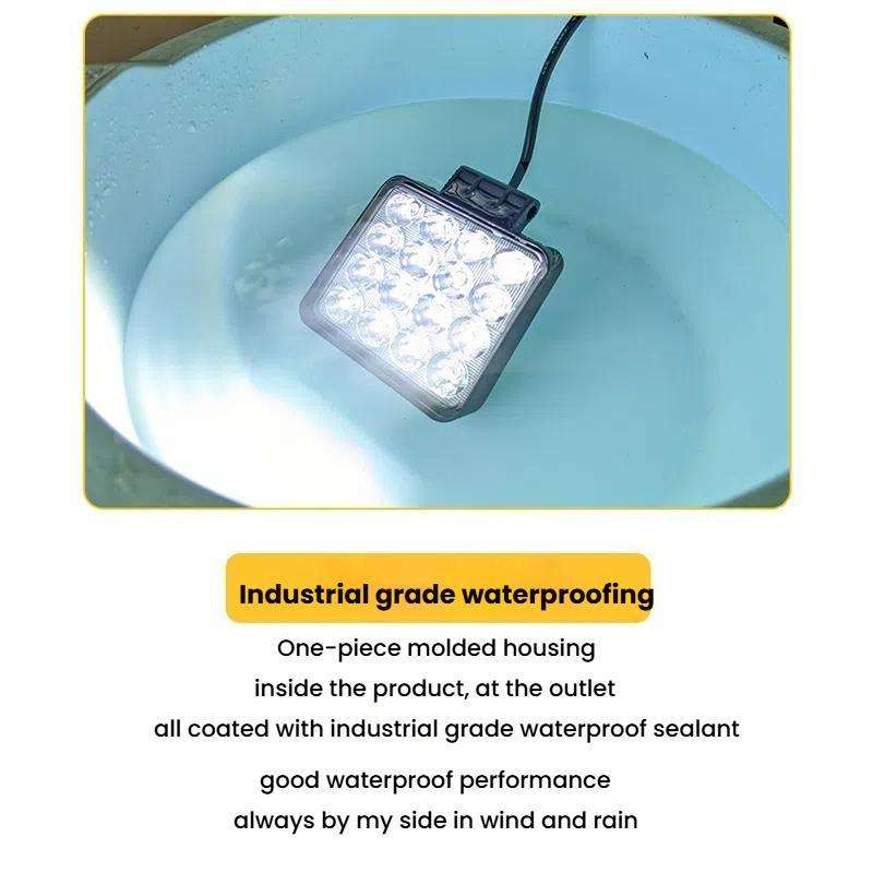 DC 12V-80V Forklift LED High Brightness Front Working Headlight, Size: 4 Inches 16 Beads