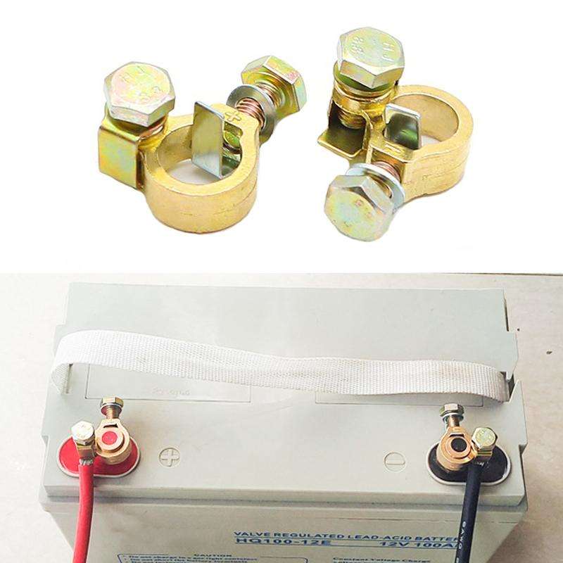 1pair Thickened Copper Battery Clip Automotive Battery Stake Multi-Function Connector