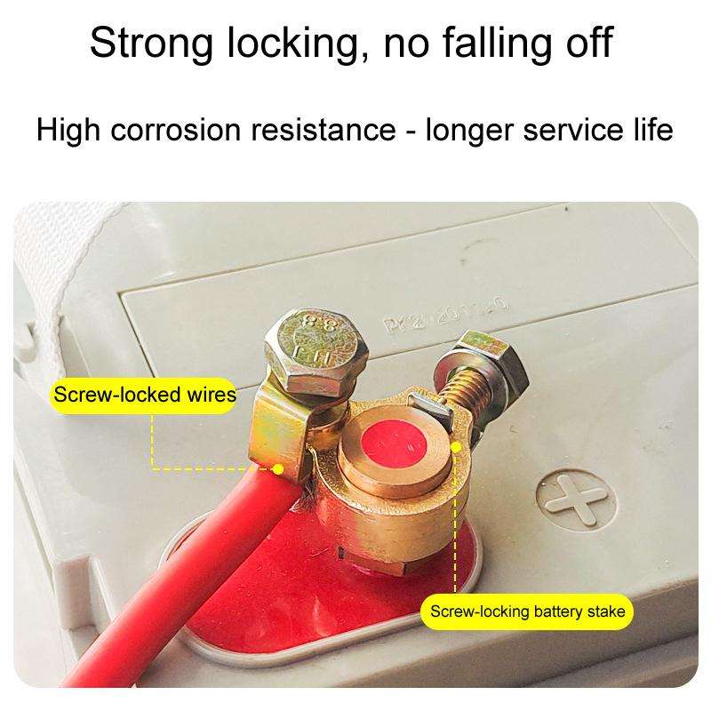1pair Thickened Copper Battery Clip Automotive Battery Stake Multi-Function Connector