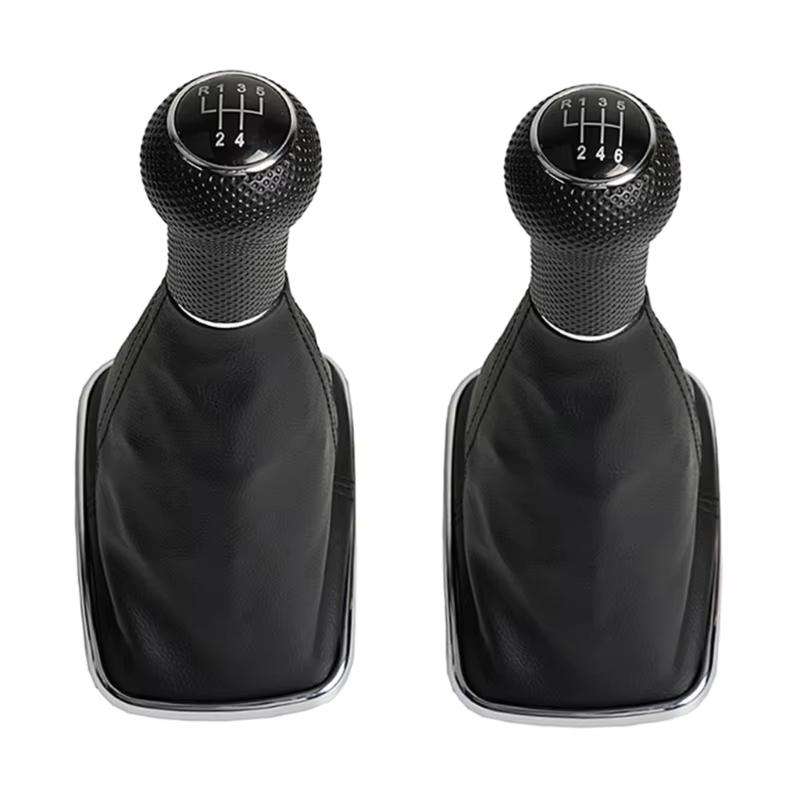 For Volkswagen Golf MK4 Gear Lever Hand Ball, Caliber: 12mm(Electroplating Black Line 5 Speed)